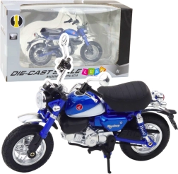 Motocicleta retro metálica azul 1:12
