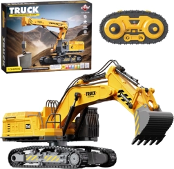 Kit de construcción de excavadora RC de orugas con control remoto (133 piezas)