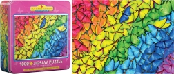 Rompecabezas EUROGRAPHICS Arcoíris de mariposas 1000 piezas en caja metálica