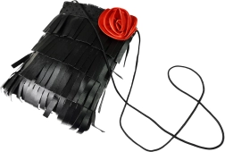 Bolso de hombro con rosa