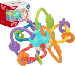 Juguete sensorial infantil sonajero y mordedor 2 en 1 Woopie