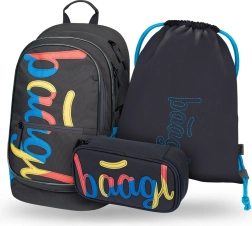 Juego de 3 pzs Baagl: Mochila, Estuche y Saco Logo Mix