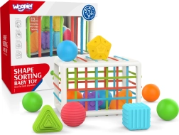Woopie Baby cubo sensorial elástico clasificador para niños formas de colores