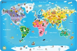 Puzzle de madera Mapa del mundo para niños Classic World