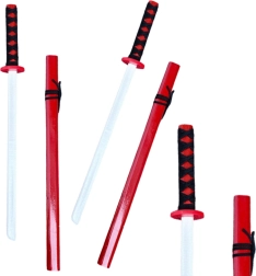 Katana de entrenamiento de madera roja 70 cm
