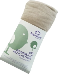 Sábana ajustable Träumeland de algodón orgánico con elastano 40 × 90 cm taupe