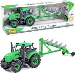 Tractor verde con arado por inercia POLESIE