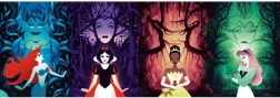 Puzle panorámico CLEMENTONI Disney princesas y villanos 1000 piezas