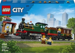 Tren retro LEGO City con locomotora de vapor