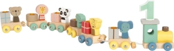 Small Foot tren de cumpleaños de madera con animales y números