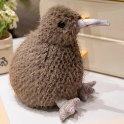 Pájaro kiwi de peluche marrón 21 cm