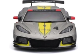 Modelo de coche metálico 1:24 Bburago Corvette C8.R 2020 de competición amarillo