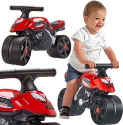Correpasillos moto FALK Racing rojo con ruedas anchas
