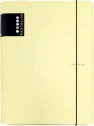 Carpeta laminada de 3 solapas con goma Pastelini – amarilla