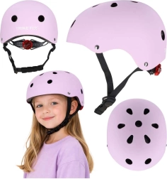 Casco de ciclismo infantil Trike Fix con luz LED M 55–58 cm – Morado