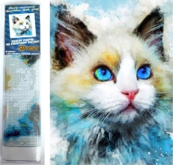 Pintura de diamantes Mirada azul 30x40 cm
