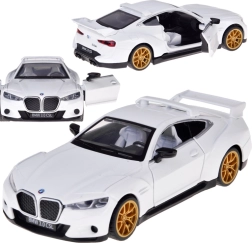 Modelo metálico de coche BMW 3.0 CSL 1:34 con luz y sonido, puertas abatibles