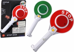 Paleta policial infantil de doble cara con luces stop/sigue