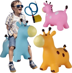 Caballito saltarín de goma jirafa