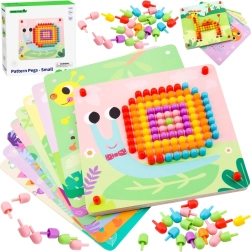 Mosaico de madera con clavijas Tooky Toy