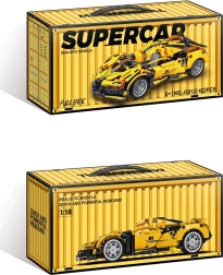 Kit de construcción coche deportivo amarillo, 422 piezas