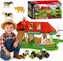 Granja WOOPIE con tractores y figuritas, 42 piezas