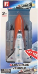 Cohete espacial con luces y sonidos, metálico, 22 cm