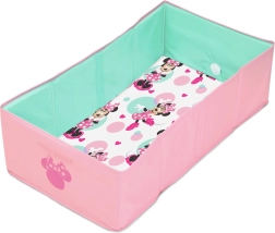 Bañera de viaje plegable Bright Starts Minnie Mouse TuckAway para niños a partir de 12 meses