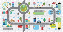 Puzzle de espuma carretera 8 uds