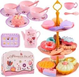 Juego de té y café con tetera y galletas para niños