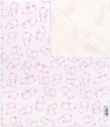 Empapador de franela impermeable New Baby, erizo, blanco/rosa