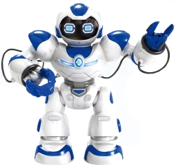 Robot RC de 40 cm que dispara pelotas con control remoto