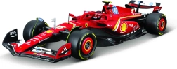 Kit de construcción del modelo Bburago 1:24 FERRARI F1 SF24 2024 n.º 55 Carlos Sainz con soporte