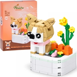 Kit de construcción de perro Shiba Inu sobre una base, 210 piezas