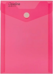 Sobre con cierre a presión A6 vertical Opaline rosa
