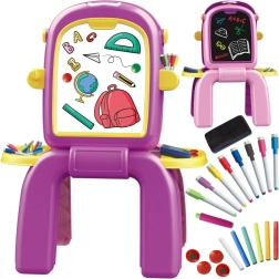 Woopie pizarra infantil de dibujo de doble cara 2 en 1 con accesorios