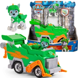 Vehículo de rescate caballeresco de Paw Patrol Rocky con figura