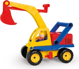 Excavadora infantil de plástico de 35 cm con figura de conductor