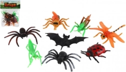 Juego de insectos de plástico 8 uds (7–12 cm) en bolsa
