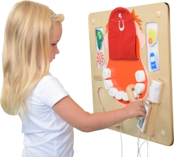 Masterkidz tablero sensoriomotor de pared higiene bucal Flex Montessori