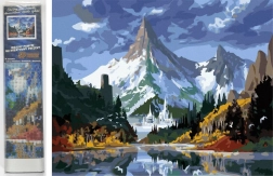 Pintura de diamantes Castillo de hielo en las montañas 30 × 40 cm