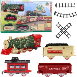 Tren eléctrico CLASSICAL TRAIN con luces, sonidos y vapor, 24 piezas