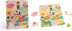 Classic World rompecabezas de madera granja – encaja los animales