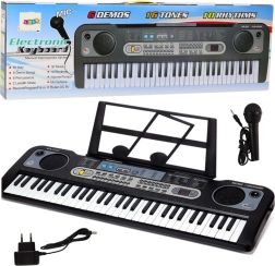 Instrumento electrónico de teclado con micrófono para niños
