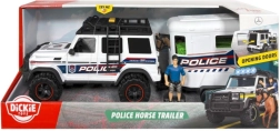 Set de policía montada con coche Mercedes 40 cm
