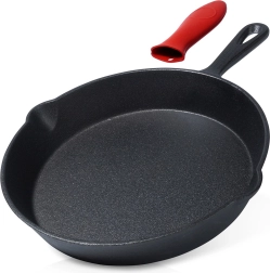 Sartén de hierro fundido con funda de silicona 25 cm