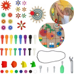 Masterkidz set de construcción de accesorios con clavijas, tornillos y herramientas - 352 uds.