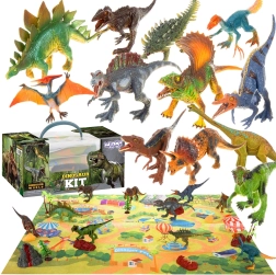 Gran set de dinosaurios XXL con alfombra de juego Mundo prehistórico WOOPIE
