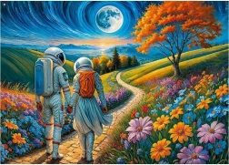 Puzzle CHERRY PAZZI – Amor cósmico, 1000 piezas