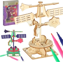Kit científico de ciencias naturales: veleta de madera 3D – modelo DIY para niños
